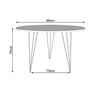 Mesa de Jantar Redonda 90cm Branco Clips 3 Pés com 4 Cadeiras Eames Eiffel Brancas Base Cobre - 4