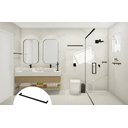 Ver imagem 3 de Porta Toalha Toalheiro de Banho Banheiro 50cm em Aço Inox Black Matte Preto Fosco Stainless