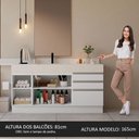 Ver imagem 5 de Armário Gabinete para Banheiro 180cm 3 Portas 3 Gavetas Branco Madesa