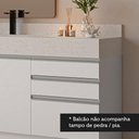 Ver imagem 6 de Armário Gabinete para Banheiro 180cm 3 Portas 3 Gavetas Branco Madesa