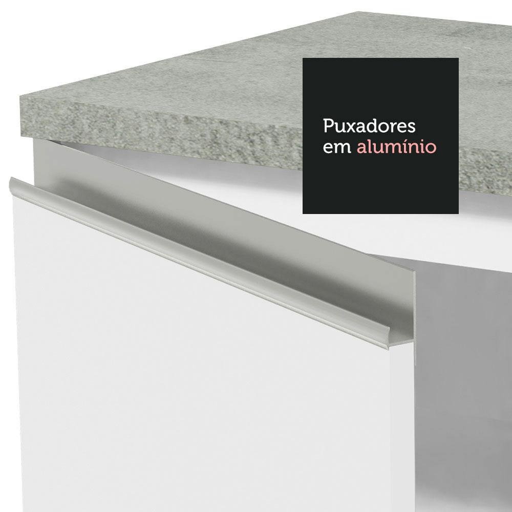 Armário Gabinete para Banheiro 180cm 3 Portas 3 Gavetas Branco Madesa - 8