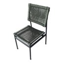 Ver imagem 3 de Cadeira de Jantar Corda Naútica Maia Area Externa Base Alumínio Preto - Verde Musgo