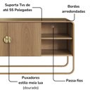 Ver imagem 6 de Rack Bancada Organica Tv 55 Polegadas 150 Cm 28070 Artesano Hanover Dourado