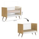 Ver imagem 3 de Quarto de Bebê com Berço Americano 3820 e Roupeiro 3830 Qencanto Retrô Qmovi Freijó Branco Acetinado
