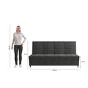 Ver imagem 5 de Sofá Cama Vision 185cm Suede Mescla Grafite Kappesberg