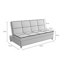 Ver imagem 3 de Sofá Cama Vision 185cm Suede Mescla Grafite Kappesberg