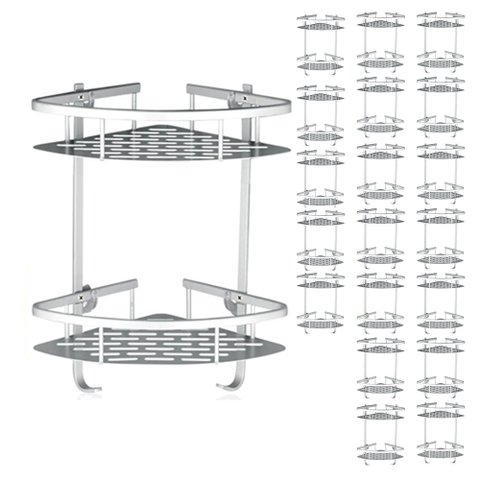 Suporte de Shampoo Aluminio 20 unidades Sabonete Rack de Banheiro Prateleiras Parede