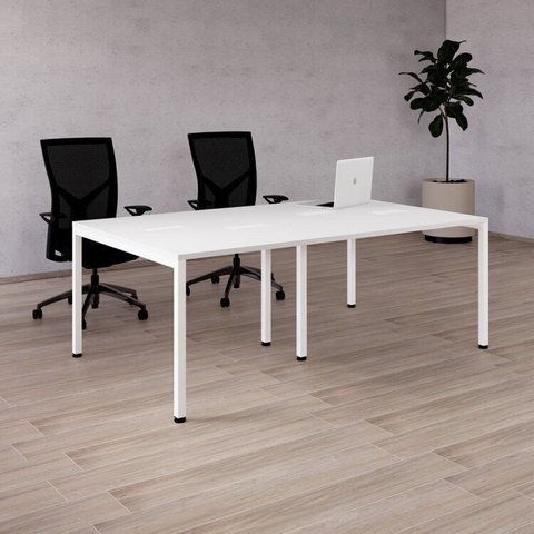 Estação de Trabalho 2 Lugares 200x120cm Branco Yescasa