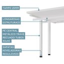 Ver imagem 7 de Estação de Trabalho 2 Lugares 200x120cm Branco Yescasa