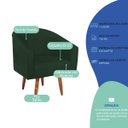 Ver imagem 4 de Poltrona Decorativa Jade Design Moderno Sala de Estar Quarto Escritório Confortável Luxo Pés Palito