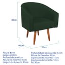 Ver imagem 3 de Poltrona Decorativa Jade Design Moderno Sala de Estar Quarto Escritório Confortável Luxo Pés Palito
