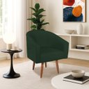 Ver imagem 1 de Poltrona Decorativa Jade Design Moderno Sala de Estar Quarto Escritório Confortável Luxo Pés Palito