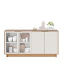 Ver mais imagens de Conjunto Cristaleira 2 Portas de Vidro Guanabara com Led e Buffet Sala de Jantar 4 Portas Vitória