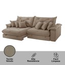 Ver imagem 6 de Sofá Ágata Veludo Dois Módulos de 120cm B25 Meu Sofá Online
