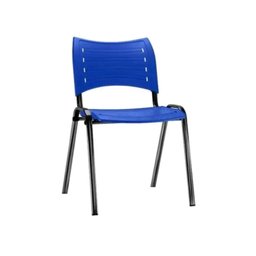 Cadeira Prisma Iso Fixa pra Recpçao Sala de Espera Igreja Azul Plastica - 2