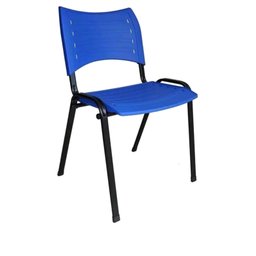 Cadeira Prisma Iso Fixa pra Recpçao Sala de Espera Igreja Azul Plastica - 1