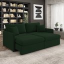 Ver imagem 2 de Sofá Retrátil Reclinável 4 Lugares 254cm Maili Veludo K01 - D’Rossi