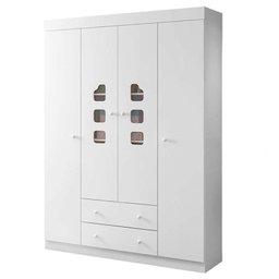 Dormitório Infantil Lívia Guarda Roupa, Cômoda e Berço Danny Branco - Phoenix Baby - 2 Dormitório Infantil Lívia Guarda Roupa, Cômoda e Berço Danny Branco - Phoenix Baby - 2