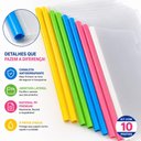 Ver imagem 2 de Pasta A4 Kit 10 Organizador Escritorio Documentos Folhas Documento Fichario Multiuso Canaleta Transp