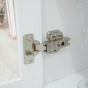 Ver imagem 5 de Armário Aéreo 120 cm Branco HP 100% MDF 03 Portas com Vidro Temperado Americana