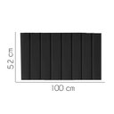 Ver imagem 2 de Painel Estofada Líbia 100CM Solteiro Courino Preto - D A DECOR