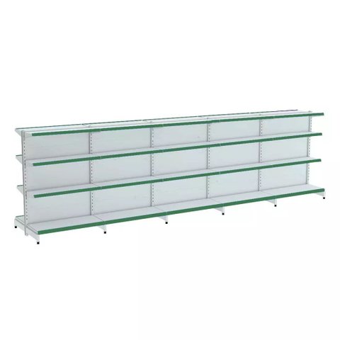 Gondola Centro 137 Fit Ate 5 Metros Branco 40 Bandeja Pe Verde