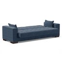Ver imagem 4 de Sofá Cama 02 lugares Lisboa Suede Pés de Madeira - D’Rossi - Azul Marinho