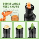 Ver imagem 3 de Amzchef Slow Juicer 80mm Chute, Alta Eficiência para Frutas e Vegetais (prata)