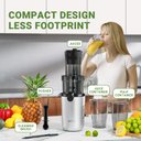 Ver imagem 7 de Amzchef Slow Juicer 80mm Chute, Alta Eficiência para Frutas e Vegetais (prata)