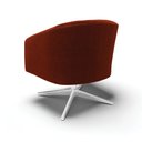 Ver imagem 4 de Poltrona Giratória Stella Bouclê Base Cromada - D'Rossi Terra