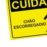 Placa de Sinalização Cuidado Chão Escorregadio em Pvc - 2