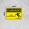 Placa de Sinalização Cuidado Chão Escorregadio em Pvc - 3