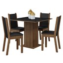 Ver imagem 3 de Conjunto Sala de Jantar Mesa Tampo de Madeira 4 Cadeiras Rustic/preto Briana Madesa