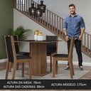 Ver imagem 6 de Conjunto Sala de Jantar Mesa Tampo de Madeira 4 Cadeiras Rustic/preto Briana Madesa