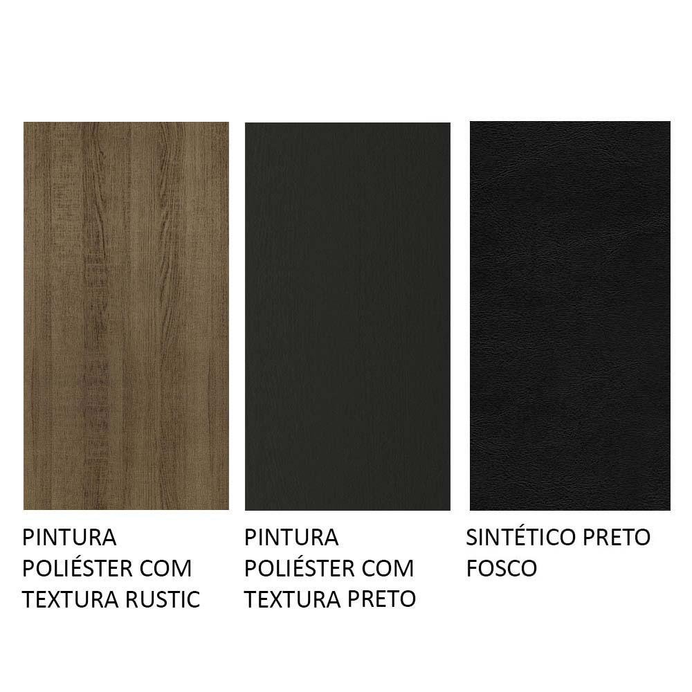 Conjunto Sala de Jantar Mesa Tampo de Madeira 4 Cadeiras Rustic/preto Briana Madesa - 10