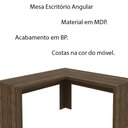 Ver imagem 3 de Mesa Angular para Escritório Home Office ME4116 MDP Nogal - Gran Belo