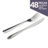 Kit Garfo Faca Inox 48 Peças Restaurante Buffet Gourmet Mix - 1