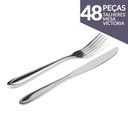 Ver imagem 1 de Kit Garfo Faca Inox 48 Peças Restaurante Buffet Gourmet Mix