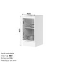 Ver imagem 4 de Balcão 40cm 100% MDF 01 Porta HP Americana Branco