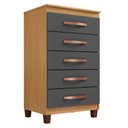 Ver imagem 5 de Guarda Roupa Casal Modena com Espelho 6 Portas com Cômoda 5 Gavetas e Armário Multiuso Recife Carval