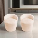 Ver mais imagens de Kit 2 Poltronas Decorativa Yara Orgânica Couro Bege