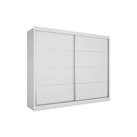 Guarda Roupas 2 Portas de Correr Verona Plus c/ de Correr e 4 Gavetas Branco-Europa