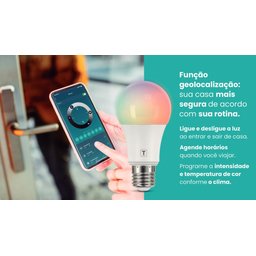 Lâmpada de LED Smart Tramontina Base E27 10 W Bivolt com 16 Milhões de Cores RGBW Wi-Fi + Bluetooth  - 2