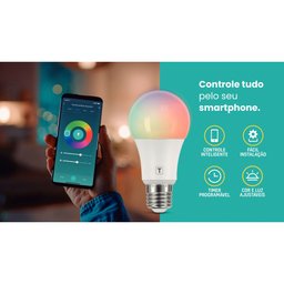Lâmpada de LED Smart Tramontina Base E27 10 W Bivolt com 16 Milhões de Cores RGBW Wi-Fi + Bluetooth  - 3