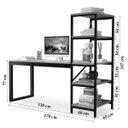 Ver imagem 5 de Escrivaninha Mesa Escritório com Estante 4 Prateleiras Innovare