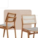 Ver imagem 3 de Sala de Jantar Mesa Ellis com 8 Cadeiras Eva Premium Luna Off White Imbuia Nat