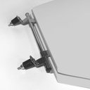 Ver imagem 4 de Assento Sanitário Poliéster para Louça Izy (deca) Aço (reb. Oculto) Cinza Real