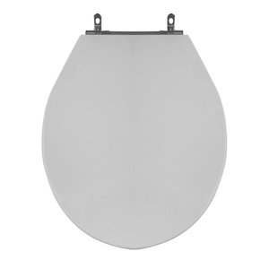 Assento Sanitário Poliéster para Louça Izy (deca) Aço (reb. Oculto) Cinza Real