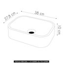 Ver imagem 4 de Cuba Pia para Banheiro Retangular 38cm Dalila C08 Bege - Mpozenato