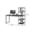 Ver imagem 2 de Escrivaninha Mesa Escritório com Estante Innovare 4 Prateleiras 170cm Industrial Preto